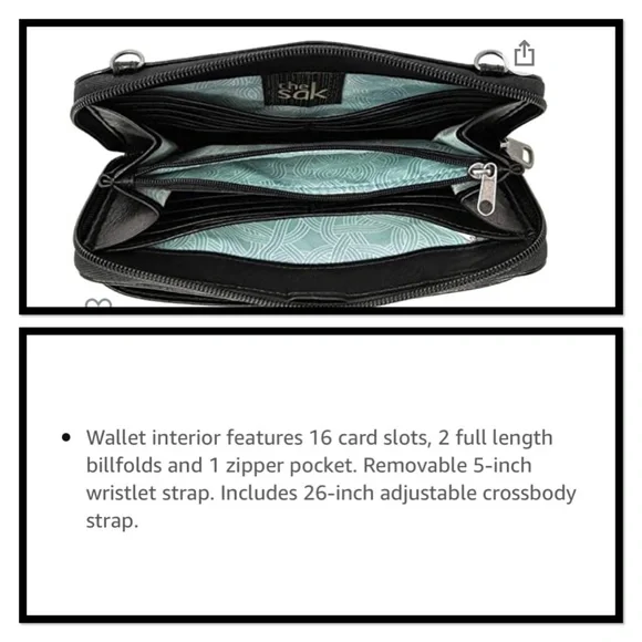 THE SAK 3 in 1 Phone Wallet/Wristlet/Crossbody Bag - Picture 5 of 10